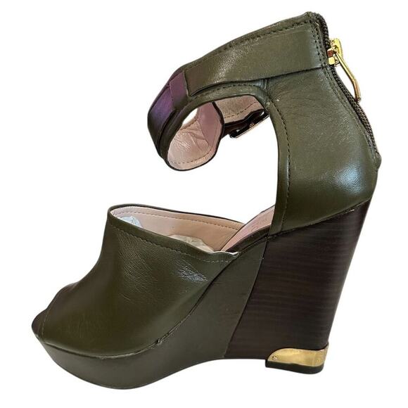 Vince Camuto Women's Olive Green Wedge Sandals Size 6.5M - Standard - Picture 9 of 13